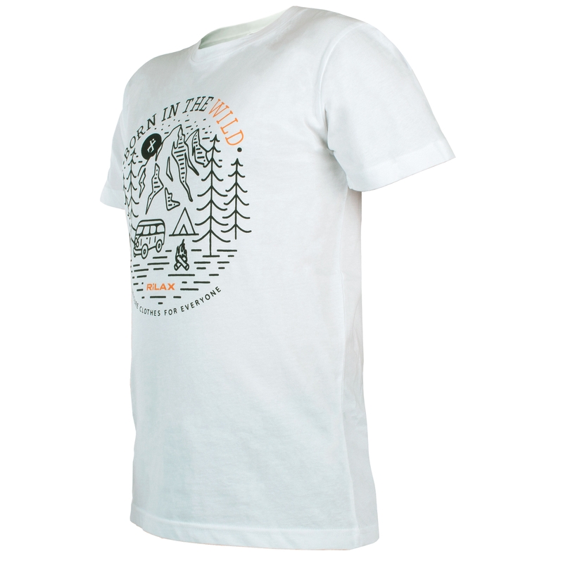 Tricou pentru bărbați Rilax Morik alb lichidare