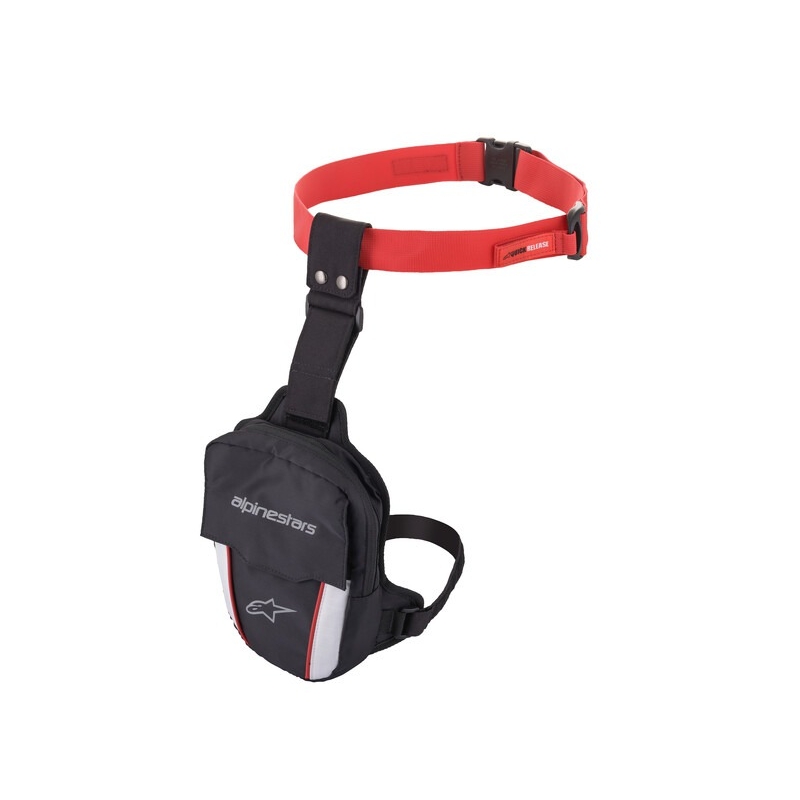 Alpinestars Access thigh pouch negru-roșu-alb