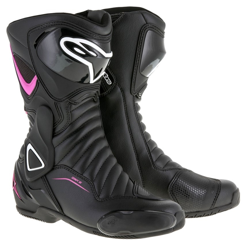 Alpinestars Stella S-MX 6 Cizme de motocicletă pentru femei Negru, Violet și Alb