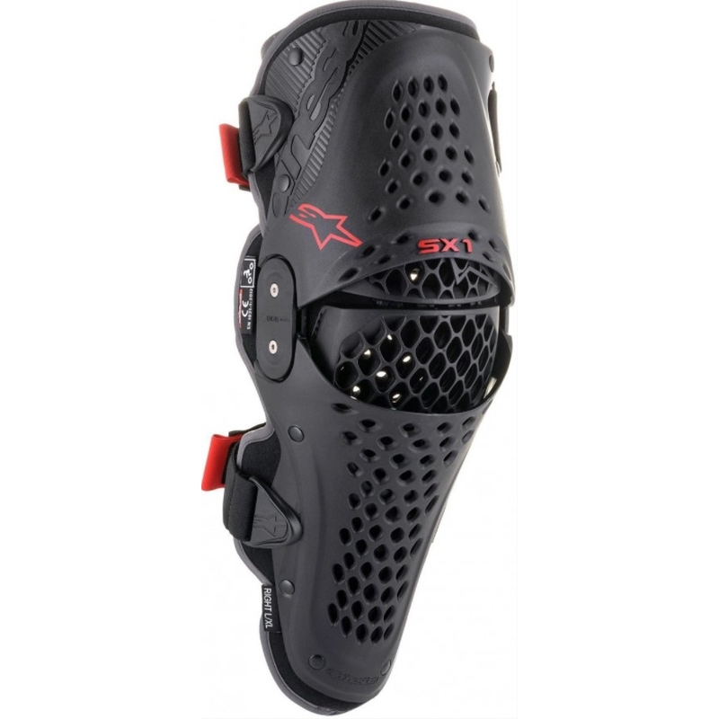 Protecții genunchi Alpinestars SX-1 V2 negru-roșu