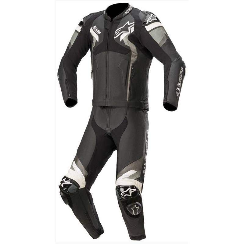 Costum din două piese Alpinestars ATEM 4 negru-gri-albastru