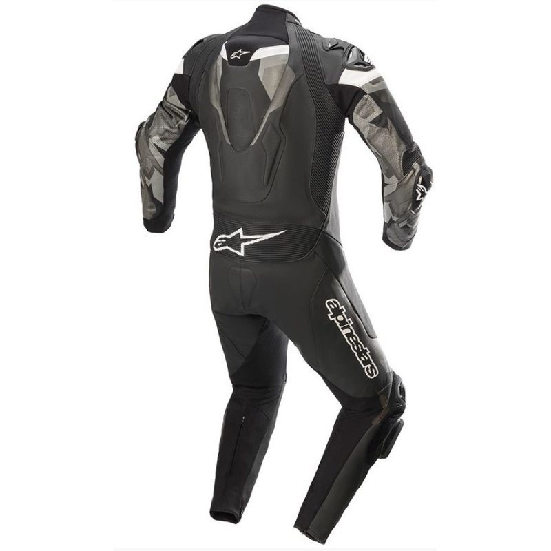 Alpinestars ATEM 4 costum dintr-o singură bucată negru-gri-albastru lichidare
