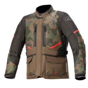 Alpinestars Andes Drystar camuflaj verde-negru-roșu geaca de motocicletă lichidare
