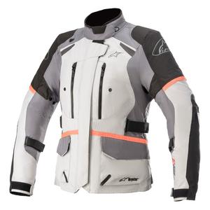 Jachetă de motocicletă Alpinestars Stella Andes Drystar Grey-Negru-Fluo Pink pentru femei