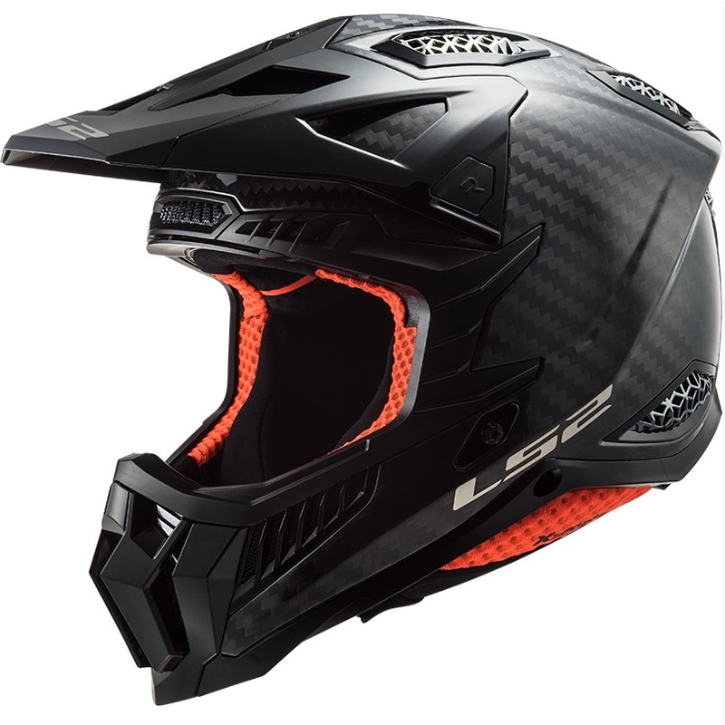 Cască de motocros LS2 MX703 X-Force Solid Carbon negru