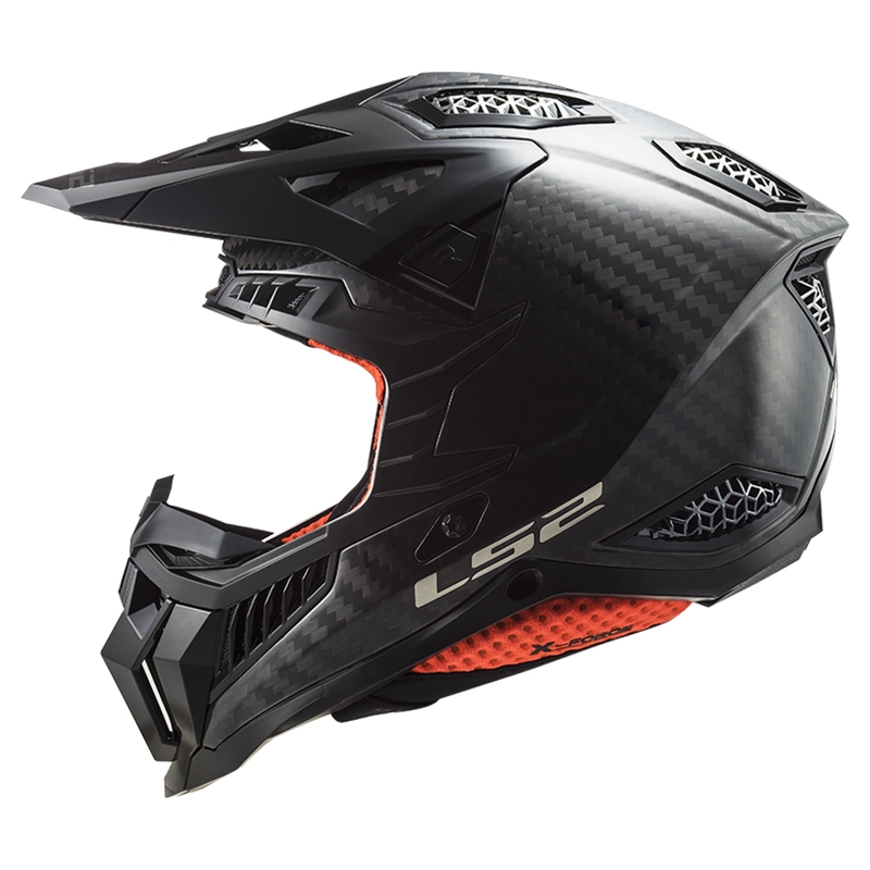 Cască de motocros LS2 MX703 X-Force Solid Carbon negru