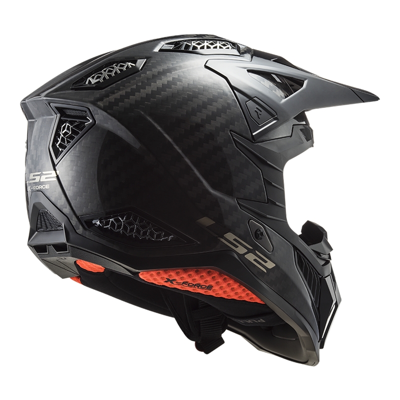 Cască de motocros LS2 MX703 X-Force Solid Carbon negru