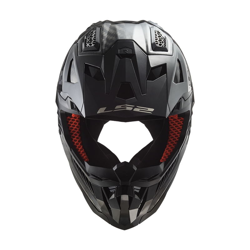 Cască de motocros LS2 MX703 X-Force Solid Carbon negru
