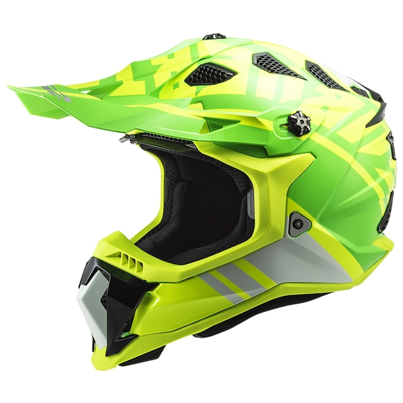 Cască de motocros LS2 MX700 Subverter EVO Gammax galben-verde fluo