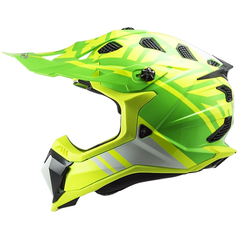 Cască de motocros LS2 MX700 Subverter EVO Gammax galben-verde fluo