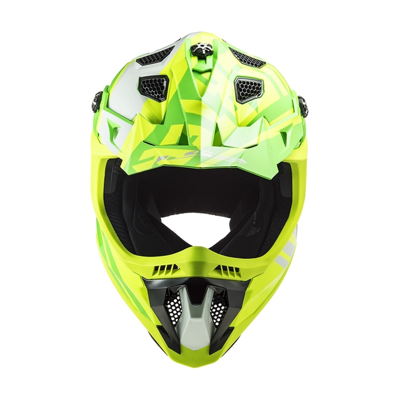 Cască de motocros LS2 MX700 Subverter EVO Gammax galben-verde fluo