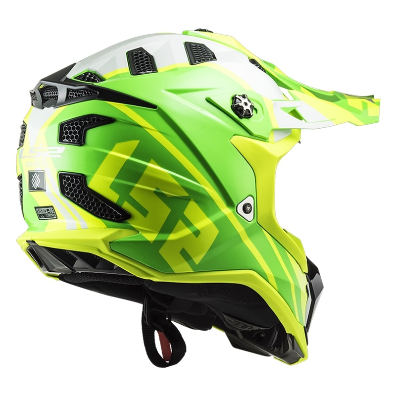 Cască de motocros LS2 MX700 Subverter EVO Gammax galben-verde fluo