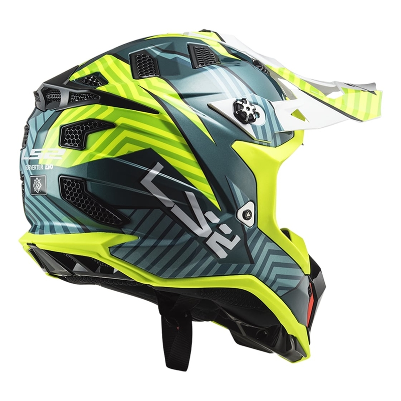 Cască de motocros LS2 MX700 Subverter EVO Astro verde-fluo galben