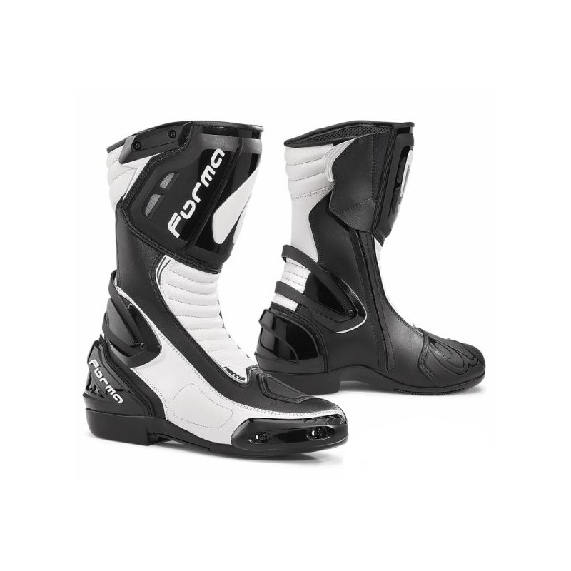 Ghete de motocicletă Forma Freccia negru-alb