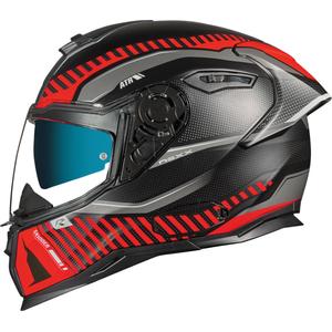Cască integrală pentru motociclete NEXX SX.100R Skidder negru-roșu lichidare