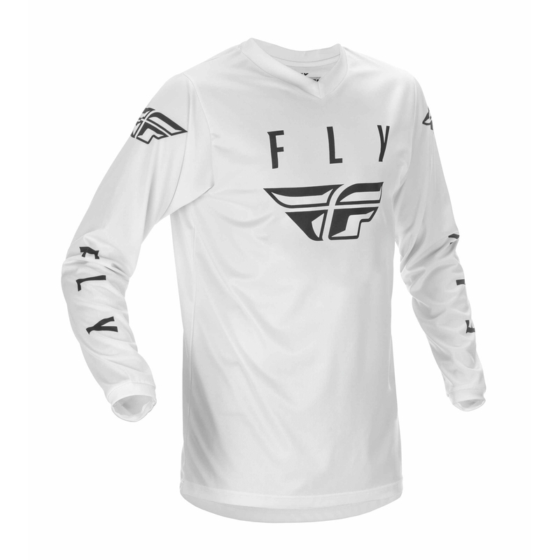 Tricou de motocros FLY Racing Universal alb-negru
