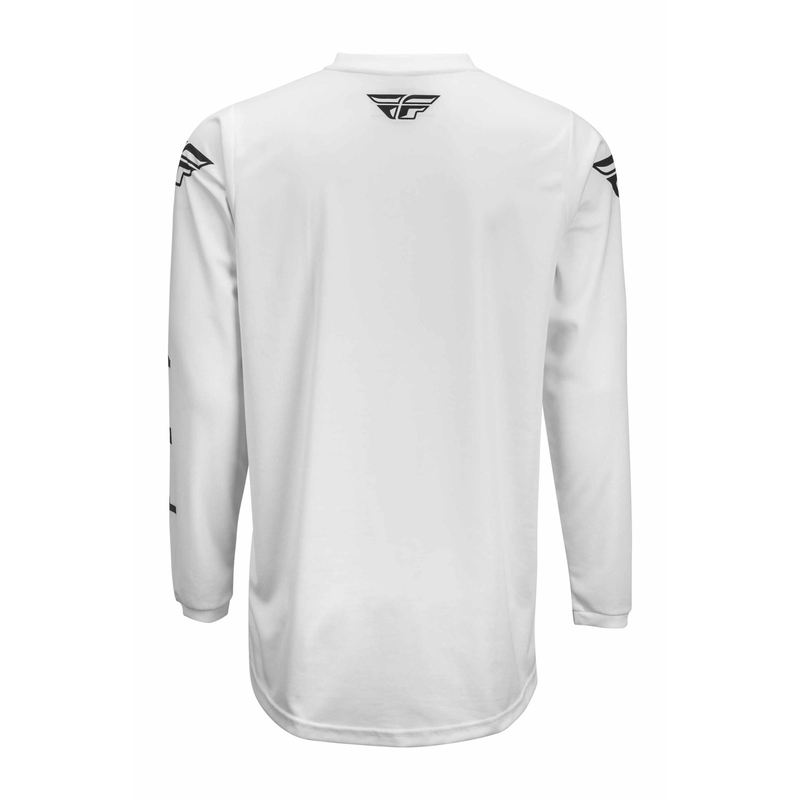 Tricou de motocros FLY Racing Universal alb-negru