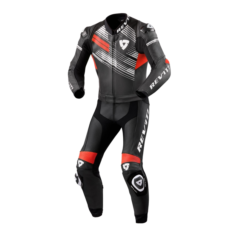 Salopetă de motociclist Revit Apex negru și roșu lichidare