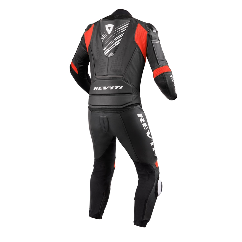 Salopetă de motociclist Revit Apex negru și roșu lichidare