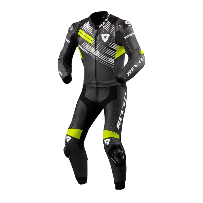 Salopetă de protecție pentru motociclete Revit Apex Black-Fluo Yellow lichidare