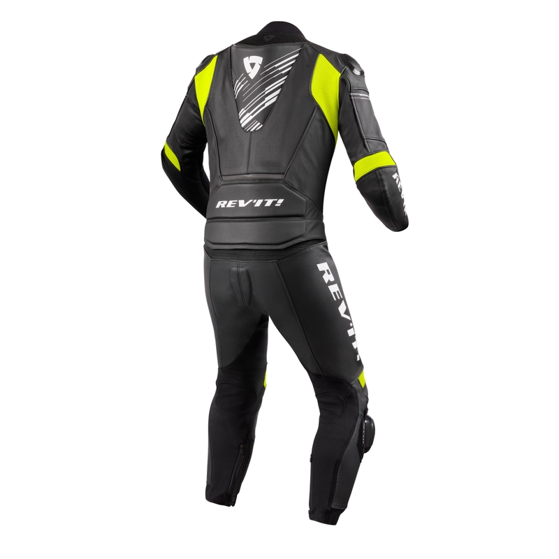 Salopetă de protecție pentru motociclete Revit Apex Black-Fluo Yellow lichidare