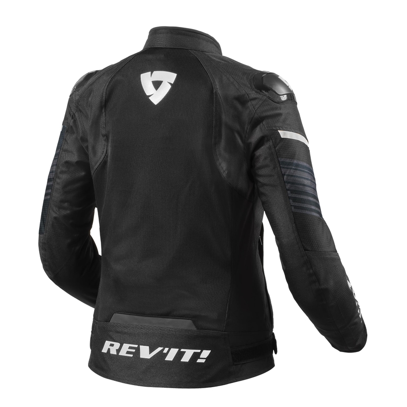 Jachetă de motocicletă Revit Apex Air H2O negru și alb pentru femei Revit Apex Air H2O negru și alb lichidare