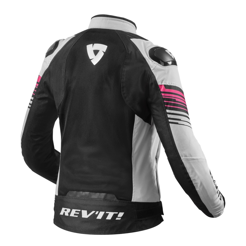 Revit Apex Apex Air H2O Geaca de motociclete pentru femei, alb-negru-roz lichidare