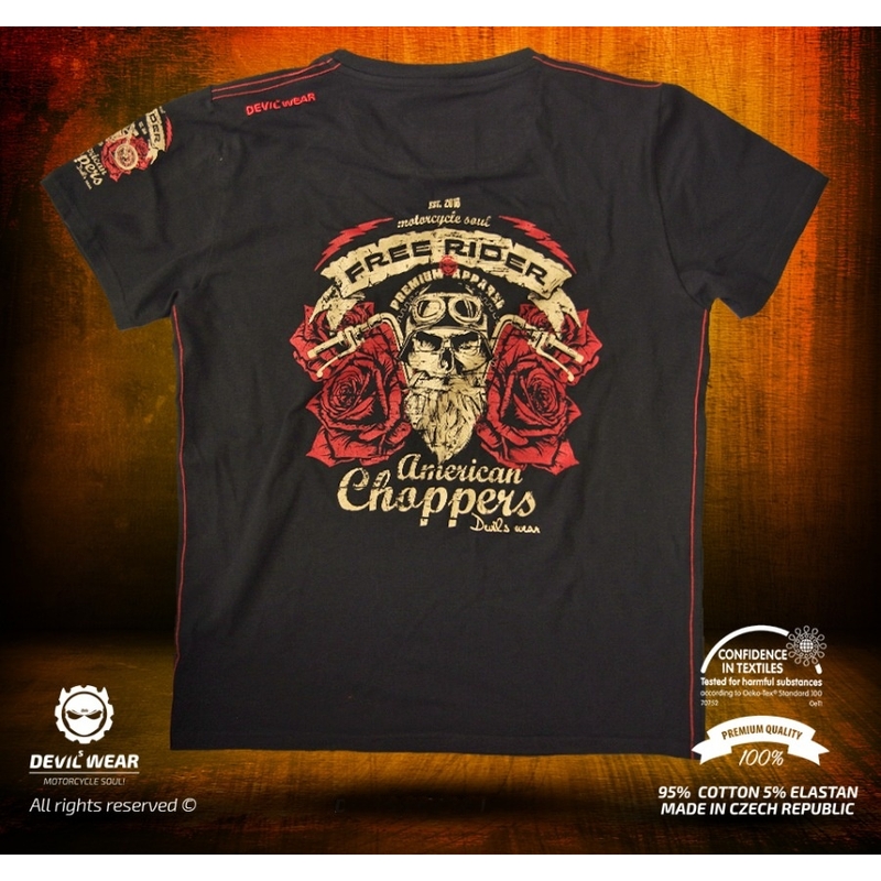 Tricou pentru bărbați Devils Wear - Free Rider American Choppers