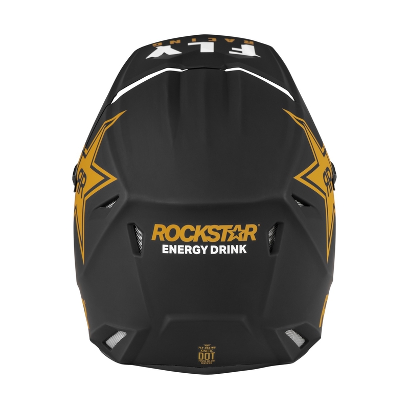 Cască de motocros FLY Racing Kinetic Rockstar negru-auriu