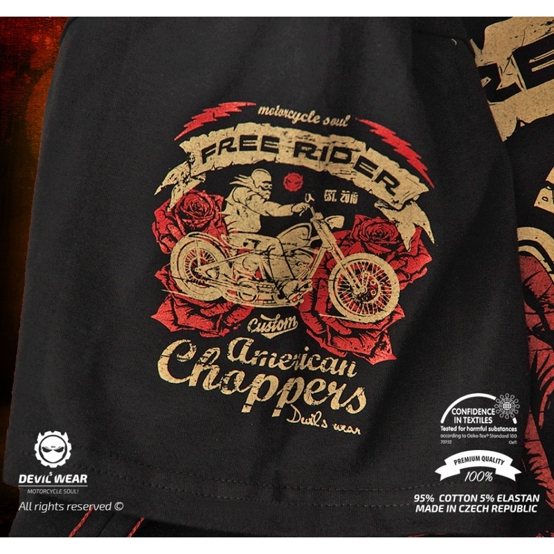 Tricou pentru bărbați Devils Wear - Free Rider American Choppers