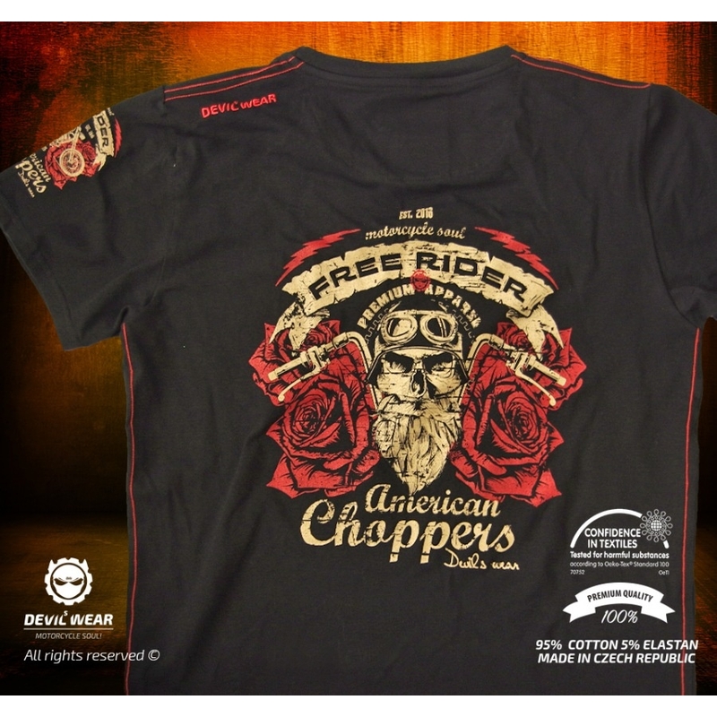 Tricou pentru bărbați Devils Wear - Free Rider American Choppers