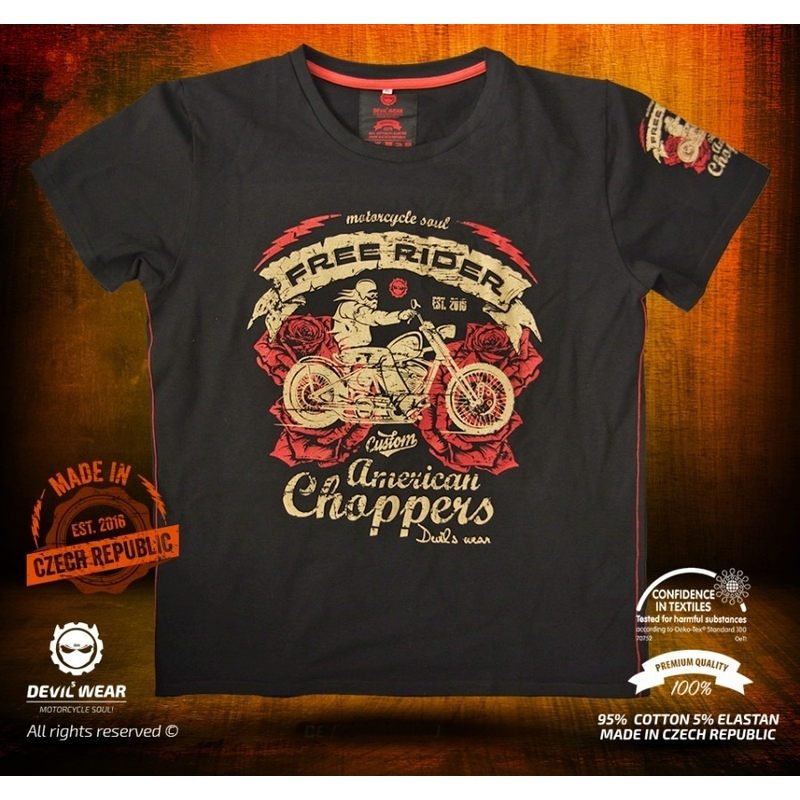 Tricou pentru bărbați Devils Wear - Free Rider American Choppers
