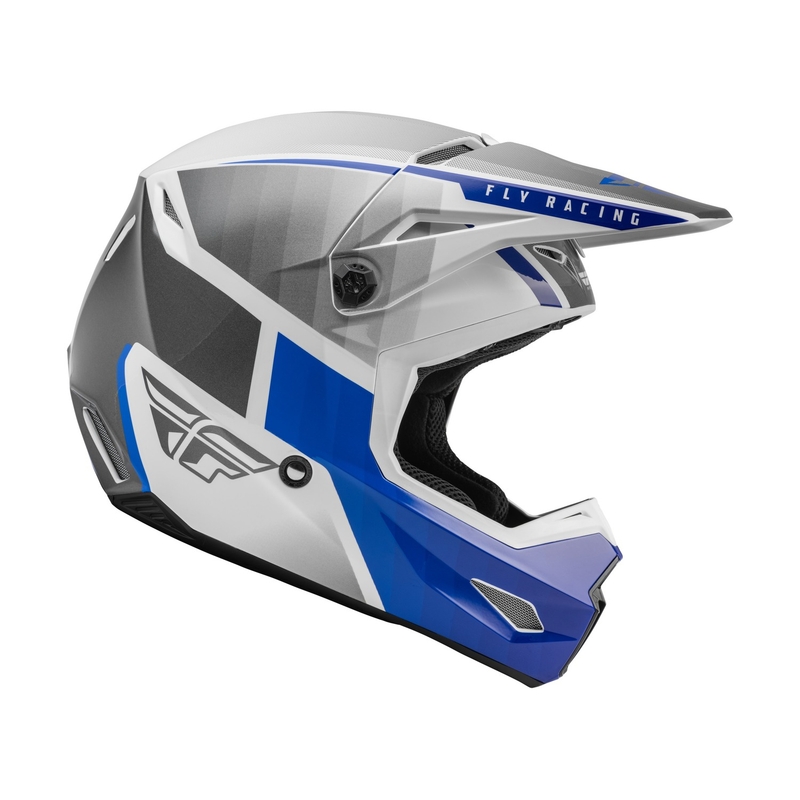Cască de motocros FLY Racing Kinetic Drift albastru-gri-albastru