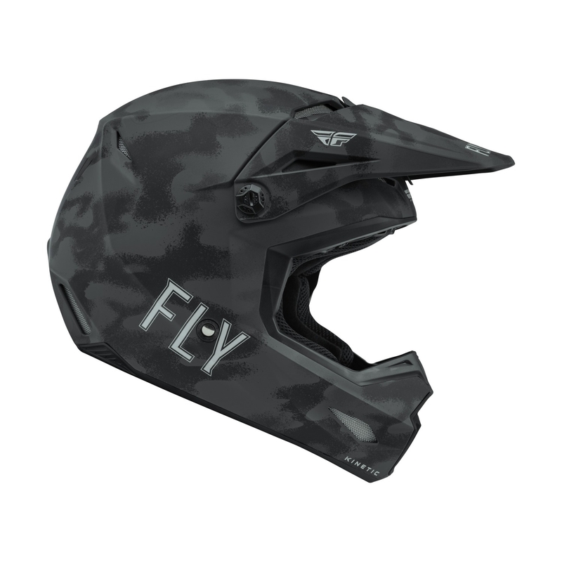 Cască de motocros FLY Racing Kinetic Drift negru-gri-camo