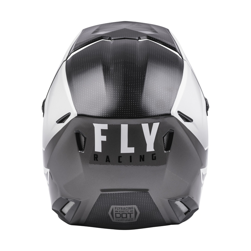 Motocross Casca FLY Racing Kinetic Straight negru și alb lichidare