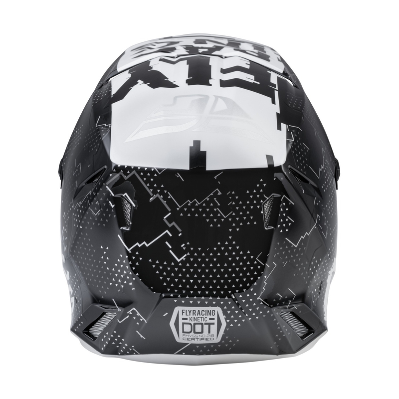 Cască de motocross pentru copii FLY Racing Kinetic Scan negru și alb