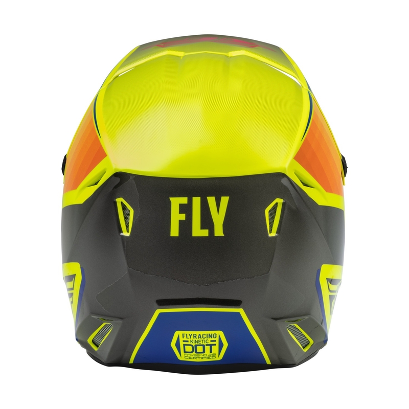 Cască de motocross pentru copii FLY Racing Kinetic Drift albastru-fluo-galben-gri