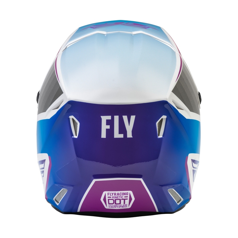Cască de motocross pentru copii FLY Racing Kinetic Drift roz-alb-albastru