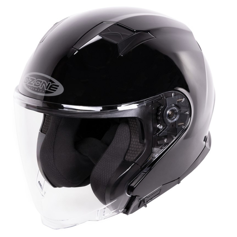 Cască de motocicletă Ozone Square Open negru lucios