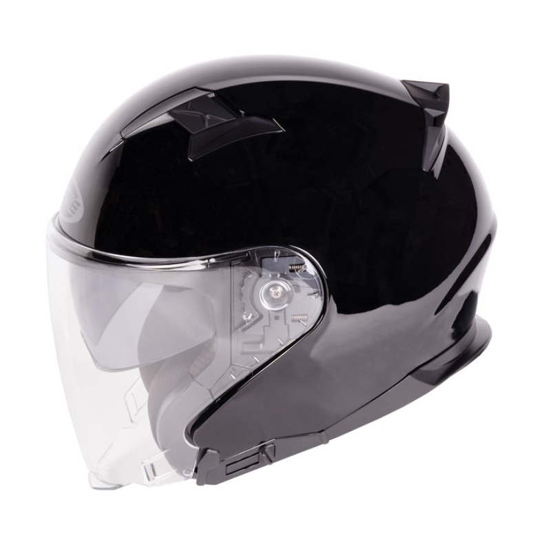 Cască de motocicletă Ozone Square Open negru lucios