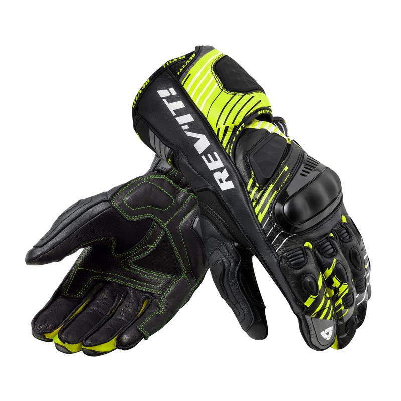 Mănuși pentru motociclete Revit Apex negru-galben-fluo lichidare