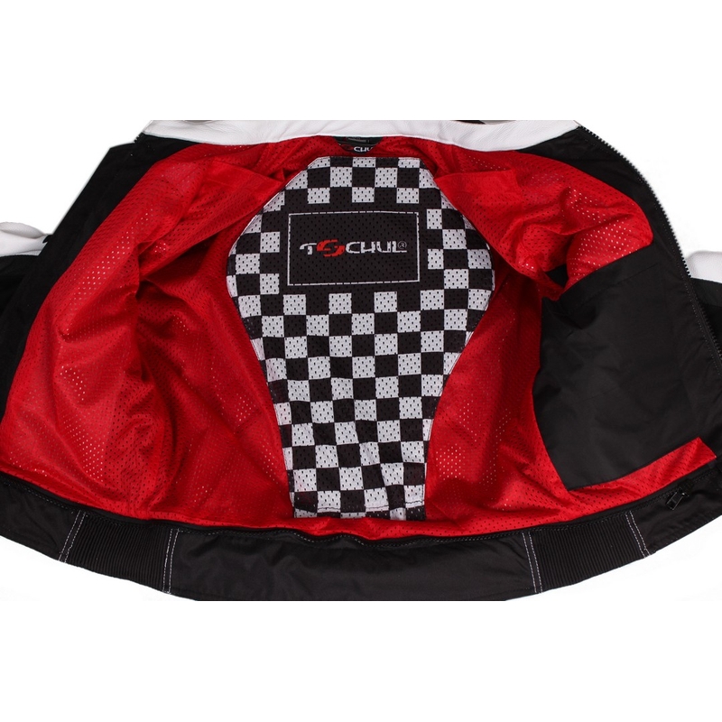 Jachetă pentru femei Tschul 736 negru-alb-roșu lichidare
