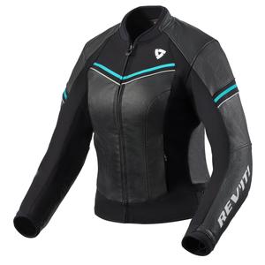 Jachetă de motocicletă Revit Median Black and Turquoise pentru femei lichidare výprodej