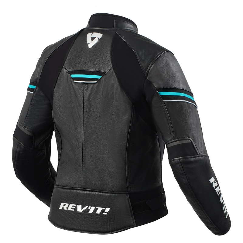 Jachetă de motocicletă Revit Median Black and Turquoise pentru femei lichidare