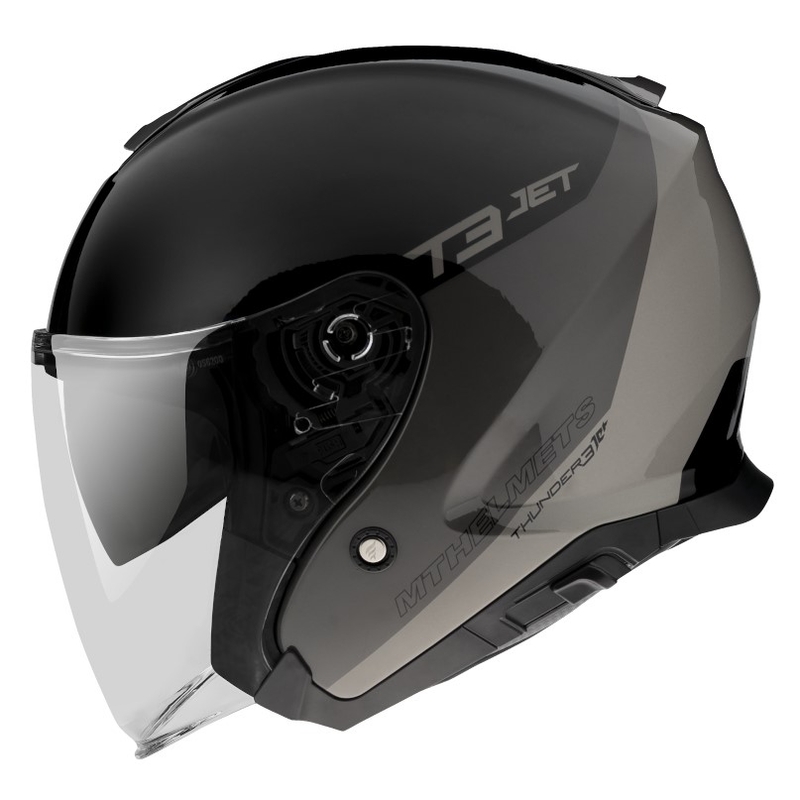 Cască de motocicletă deschisă MT OF504SV Thunder 3 SV Jet Xpert C2 negru-gri