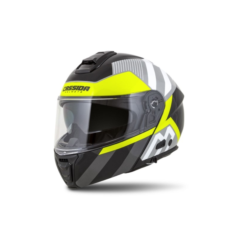 Cască de motociclist Cassida Modulo 2.0 Profile alb-gri-negru-galben-fluo-galben