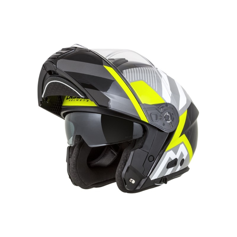 Cască de motociclist Cassida Modulo 2.0 Profile alb-gri-negru-galben-fluo-galben