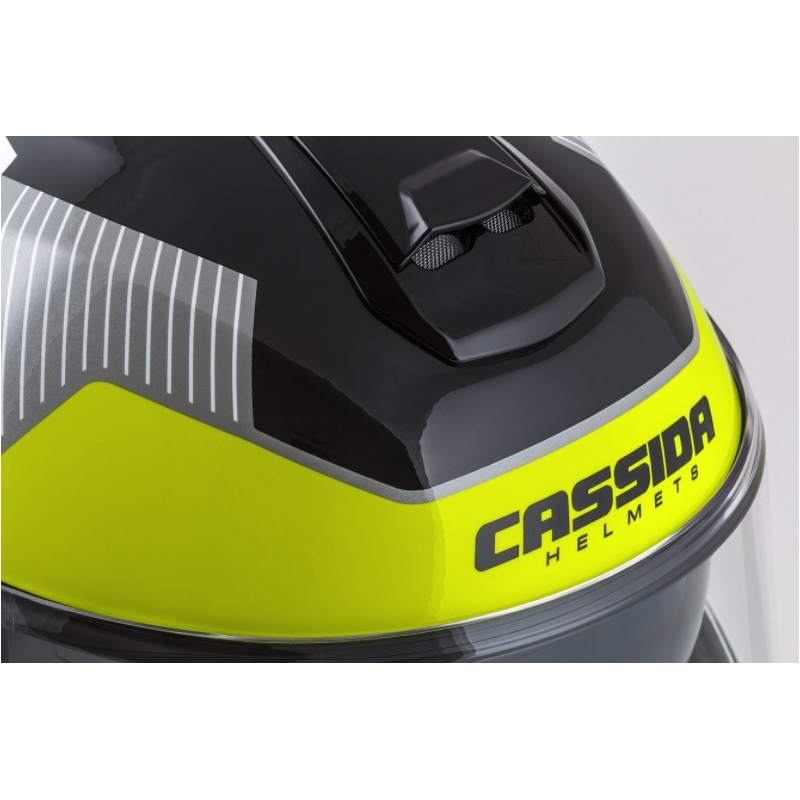 Cască de motociclist Cassida Modulo 2.0 Profile alb-gri-negru-galben-fluo-galben