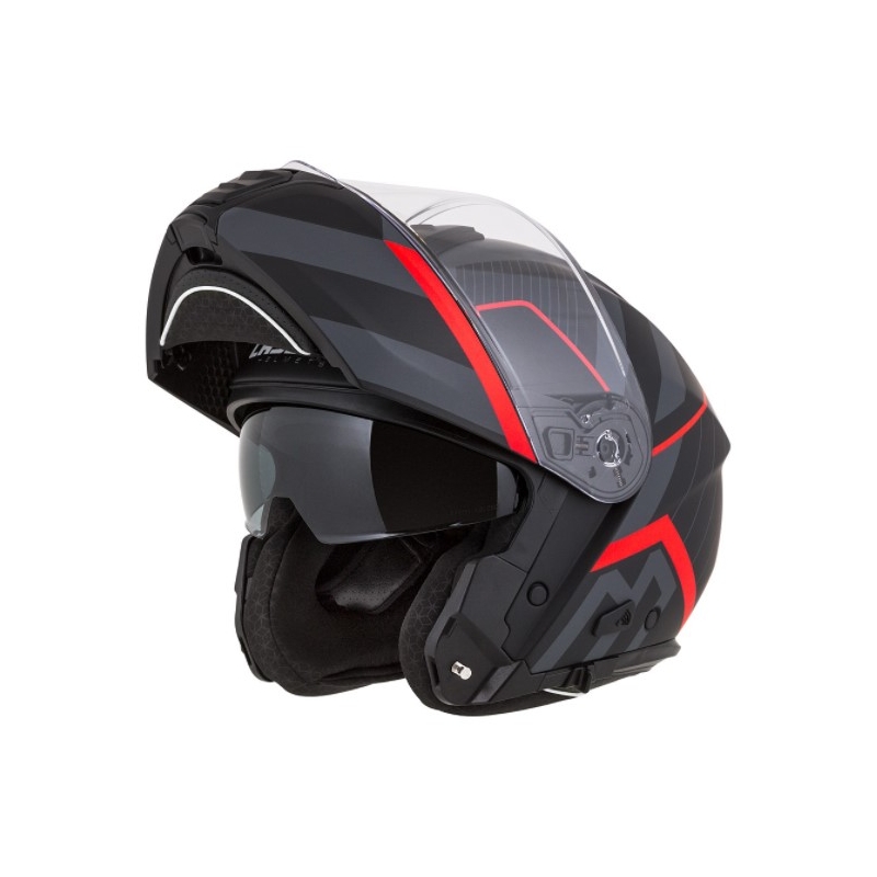 Cască de motocicletă Cassida Modulo 2.0 Profile roșu-gri-negru flip-up