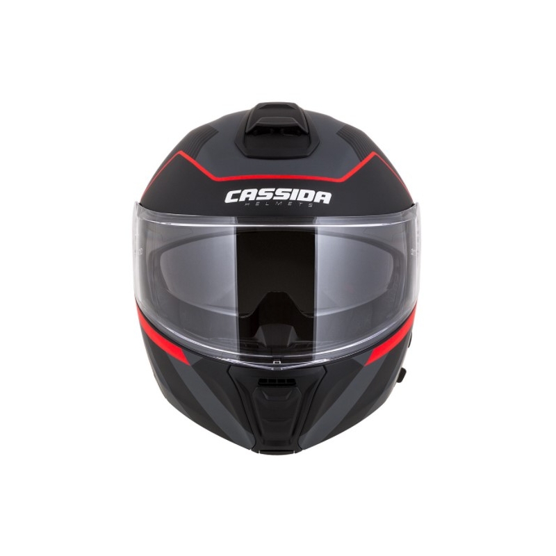 Cască de motocicletă Cassida Modulo 2.0 Profile roșu-gri-negru flip-up